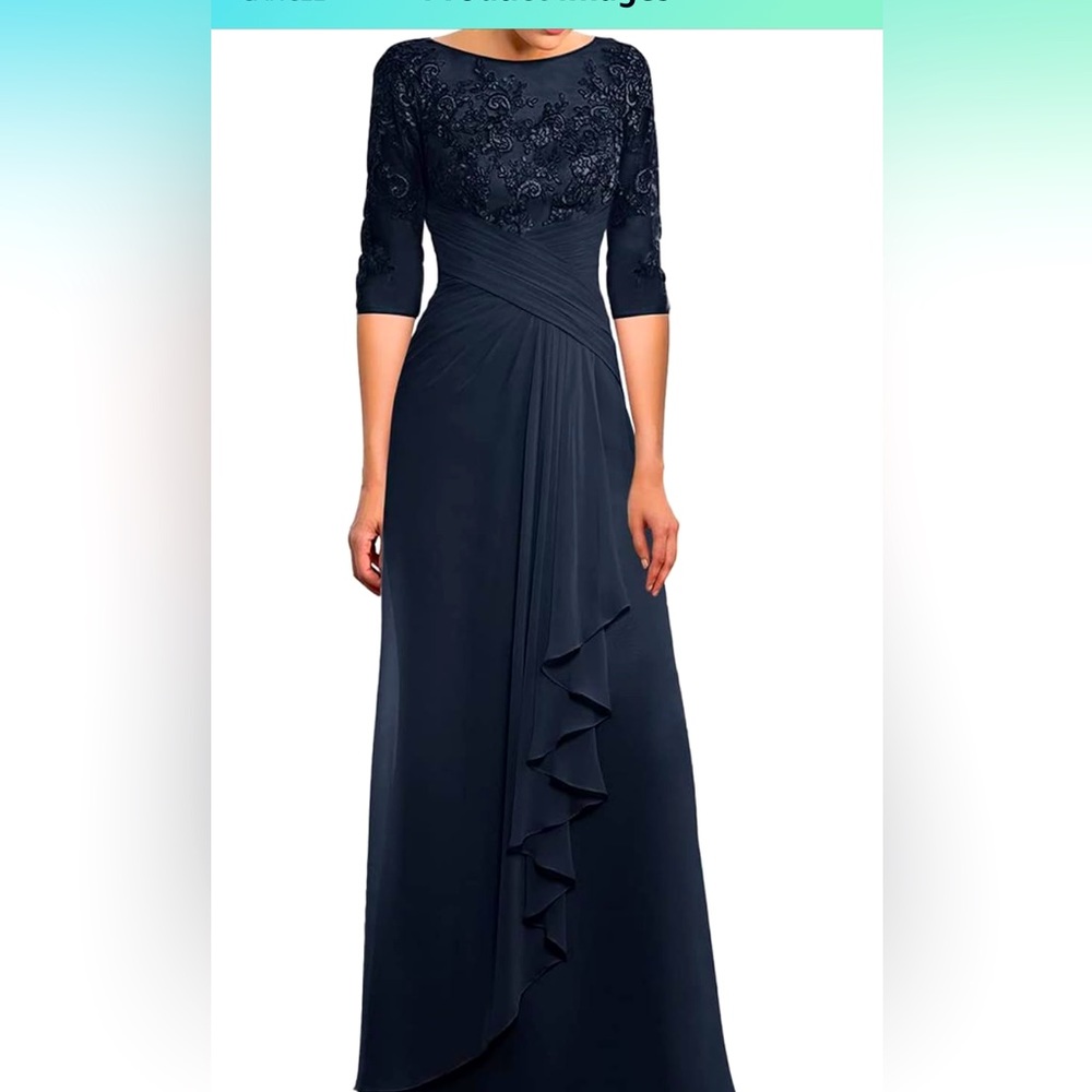 Mother of the bride dress size 12 Navy.